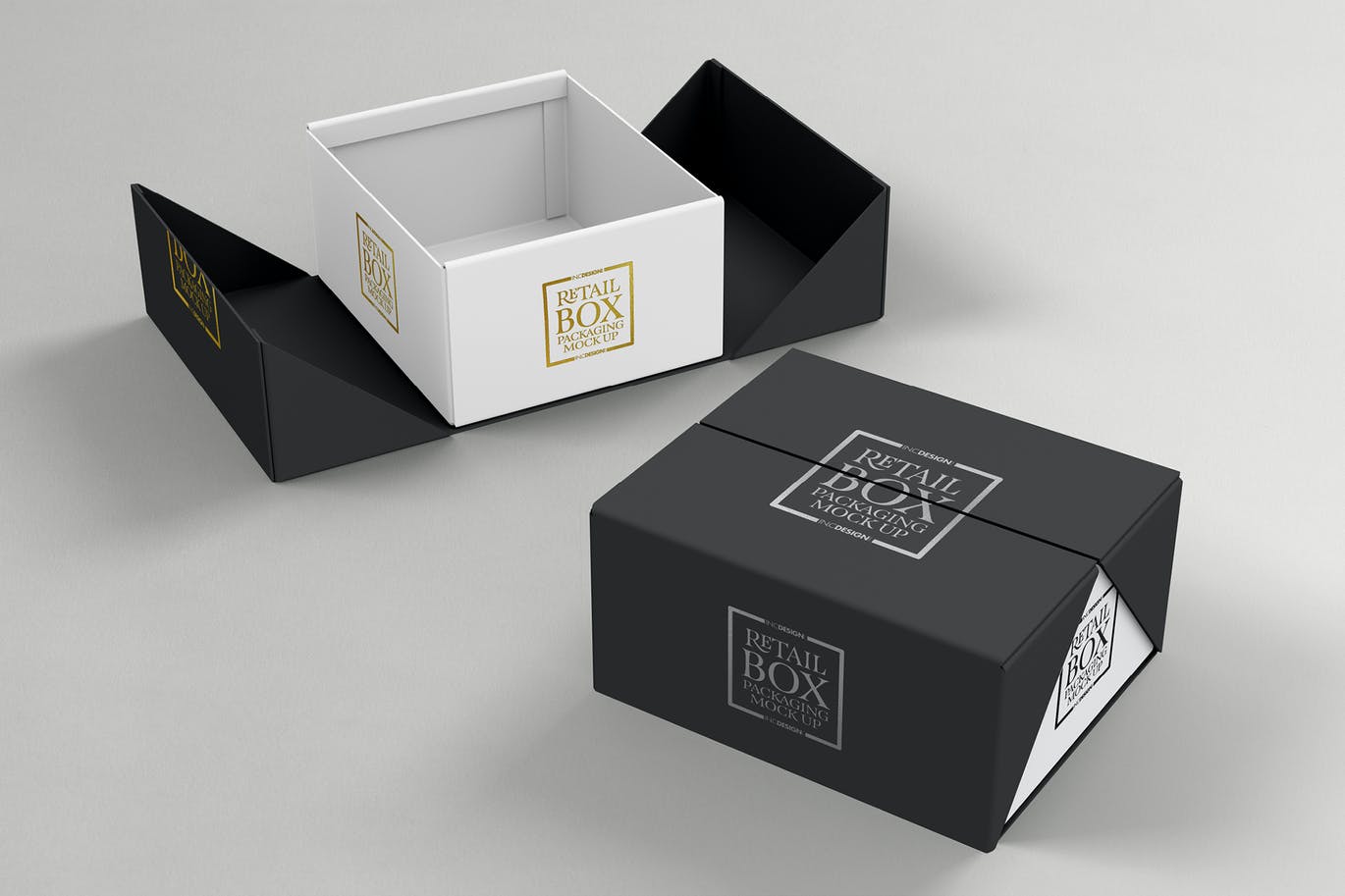 Retail-Box Packaging Mockups 3d box branding design graphic design illustration logo mockup packaging packaging design retail typography ui ux vector