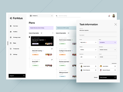 Company management - web application app company dashboard enterprise kanban plan planner product product design saas task timeline to do ui web web app web application