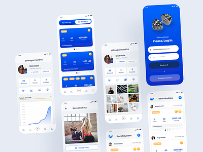 BenchBuddies Fitness app design app design app ui design exercise fitness fitness app fitness app design gym gym app gym app design illustration mobile mobile app mobile app design syful trending ui design ux design workout workout apps