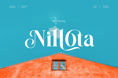 Nilota Display Font beautiful classic deluxe design display elegant fonts formal header lettering ligature logo logotype normal sans serif serif swash trend vintages wedding