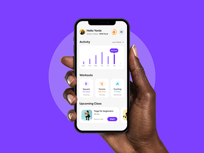 Fitness App Concept design fitness heatlh mobile ui