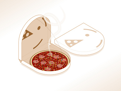 Happy Pizza adobe illustrator blueprints happy face instructional graphics instructions isometric isometric illustration logo minimalism packaging pizza technical drawing technical illustration vector vector graphics