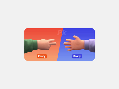 Rock paper scissors 3d animation c4d gift icon rock paper scissors ui uilab