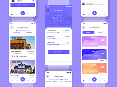Real Estate Property Finder Mobile App app app design branding broker design home home rent house illustration mobile app design property app property finder app real estate real estate agency real estate branding realtor agent ui ui design uiux ux