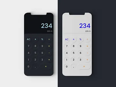 Daily UI#004 - Calculator 004 app calculator dailyui design neumorphism ui ui design