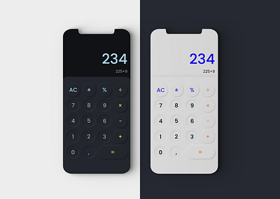 Daily UI#004 - Calculator 004 app calculator dailyui design neumorphism ui ui design