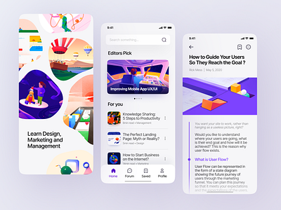 Designing & marketing blog app blog design marketing mobiledesign ui uidesign ux uxdesign