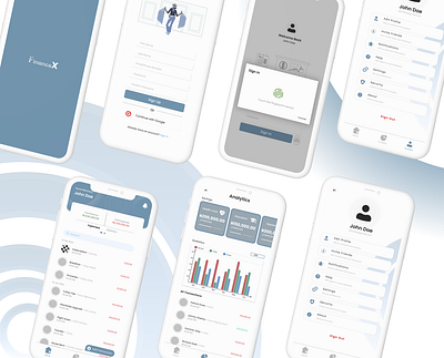 FinanceX design ui ux