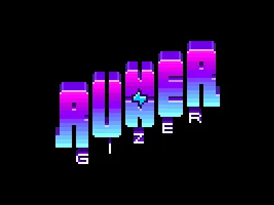 Runnergizer - Logo branding design game art game logo graphic design logo logo design pixel pixel art
