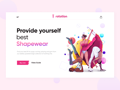 Shapewear Website Header Exploration beauty product best design cartoon illustration desktop ecommerce fashion fashion wear fashionable product girls fashion graphic design header illustration art landing page mobile product design ui web website women collection women fashion