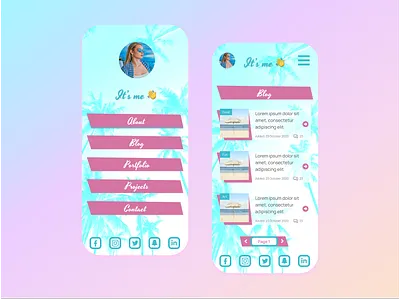 Minimalist Blog Theme ui web design