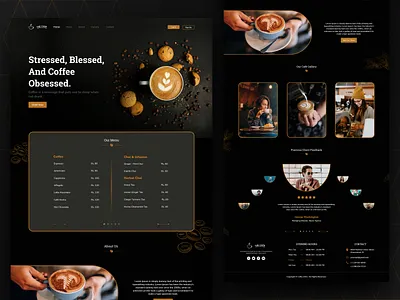 Coffee Shop Website 3d branding coffee shop coffee shop app coffee shop design design flat design graphic design landing page design trending ui uiux uiux design vector