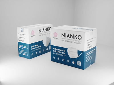 Packaging Design - Carton Box - Medical Mask 3d 3d art blender brand identity branding carton box design graphic design label label design masks packaging medical mask packaging packaging design render