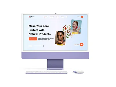 Ecommerce store Landing page beauty product cosmetic brand ecommerce hero page landing page makeup brand online shop online store skin care