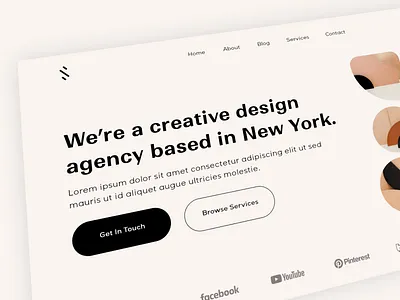 Creative Agency Landing Page app branding branding agency creative agency design illustration landing landing page logo redesign ui ux web web page