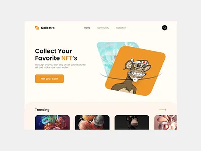 NFT Collector header exploration animation cripto currency digital nft oneweekwonder piqo project ui ui interation uiux web webapp website webui