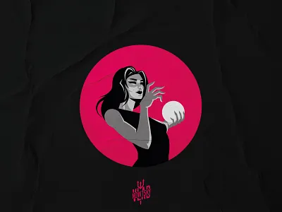 Witch illustration girl graphic design illustration logo logotype orb witch wizard woman