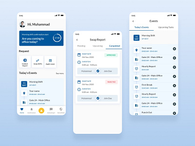 Guard Management App android app uidesign uxdesign visual design