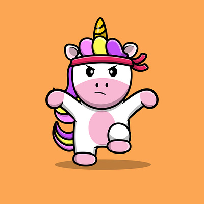 Cute Unicorn Kungfu knight