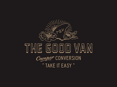 The Good Van - Fin & Flowers design graphic design hand drawn hand made illustration vintage