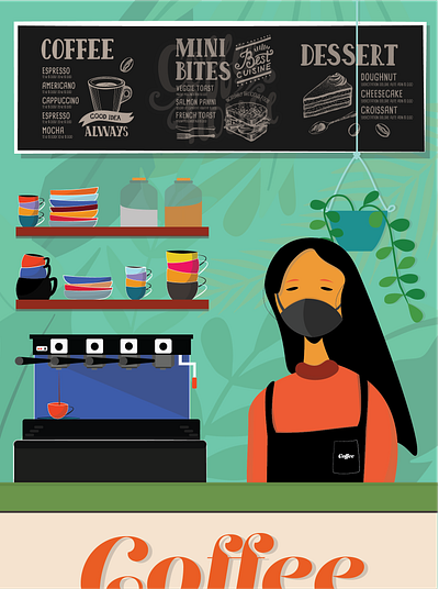 BAR adobe adobeillusrator bar coffee cup design graphic design illustration illustrator poster ui