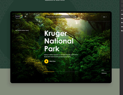 South Africa Tourism Landing Page design graphic design travel ui ux ux design web design