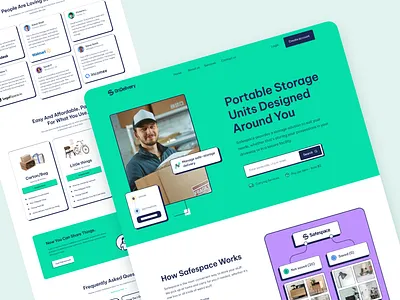 Logistics Shipment Website Landing-Page UI Design brand brand identity delivery delivery service logistics logistics company logistics website shipment shipping web design