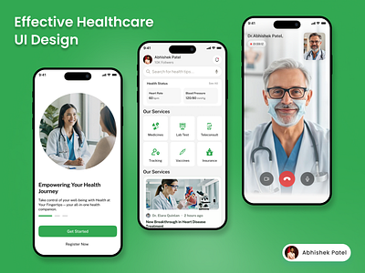 Effective Healthcare UI Design appdesign figma healthcare ui ui design uiux uxdesign