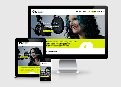 Clare Reeves Voiceovers bespoke WordPress Gutenberg theme adobe xd gutenberg narrator voice artist voiceover wordpress