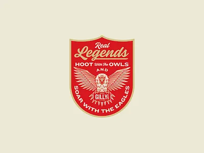 Hoot With The Owls and Soar With The Eagles america apparel badge beer branding eagle illustration lager owl type typography vector