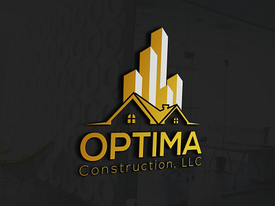 Optima 3d animation branding building construction logo creative logo design drop logo graphic design home house illustration logo motion graphics property logo real estate logo ui vector