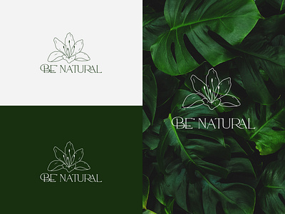 Be Natural - Organic Logo Design beauty botanic logo brand identity branding branding design feminine logo flat logo flat logo design graphic design hand drawn logo line art logo logo minimal logo natural beauty logo natural cosmetics logo organic logo organic skin care logo spa