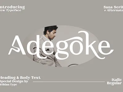 Adegoke alternate classy elegant luxury sans serif typography