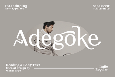 Adegoke alternate classy elegant luxury sans serif typography
