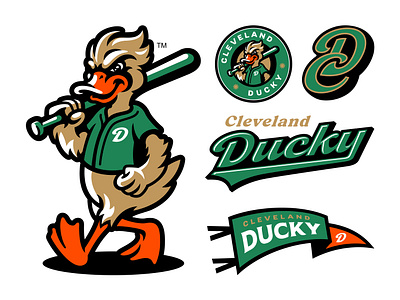 Cleveland Ducky animal mascot baseball logo baseball mascot branding design duck logo esportlogo esports gaminglogo illustration logo mascot mascot design mascot logo sports branding sports design sports logo