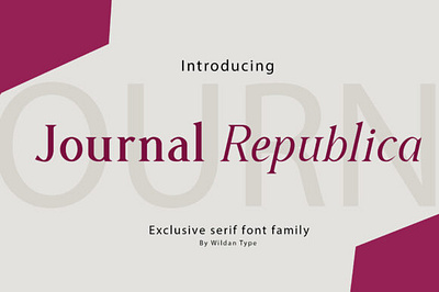 Journal Republica bodytext classy font headingtext luxury serif typeface
