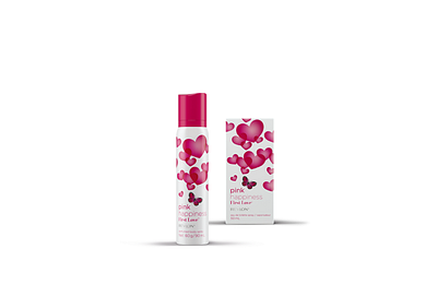 Revlon Pink Happiness deodorant design graphic design illustration packaging perfume revlon