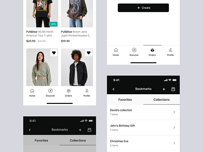 E-Commerce Components 🛍 app bookmarks clean ui design download e commerce fintory interface ios screens search search results tabbar ui ux