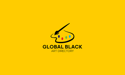 Global Black art logo branding design illustration logo logo branding logo design logo desing logo maker paint logo