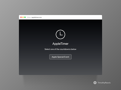 AppleTimer design landing page minimal ui website