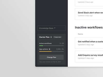 Plan stats card card dashboard interface interface design plan stats product design progress bar stats ui usage ux web