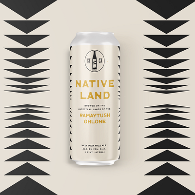 Native Lands Collab Beer Label beer beer art branding collab collaboration craft beer design illustration label logo native lands package package design vector