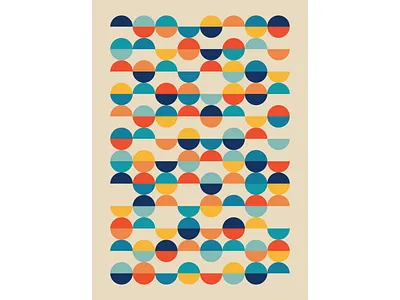 Mid Century Modern 50s 60s 70s abstract circles geometric midcentury modern mod pattern