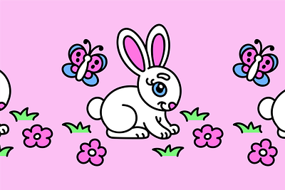 Bunny in White by Y2K SVG art licensing bunny design easter illustration rabbit shirt design shirt graphic svg svg design y2k y2k svg