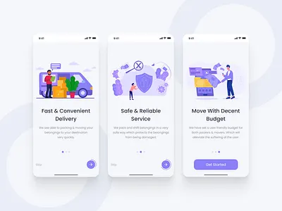 Onboarding Screen android app design features ios material design new user onboarding onboarding flow setup profile steps ui ui kit ux walkthroughs