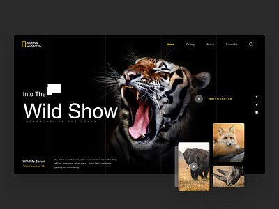 Wildlife Landing Page design graphic design interface landing page minimal ui