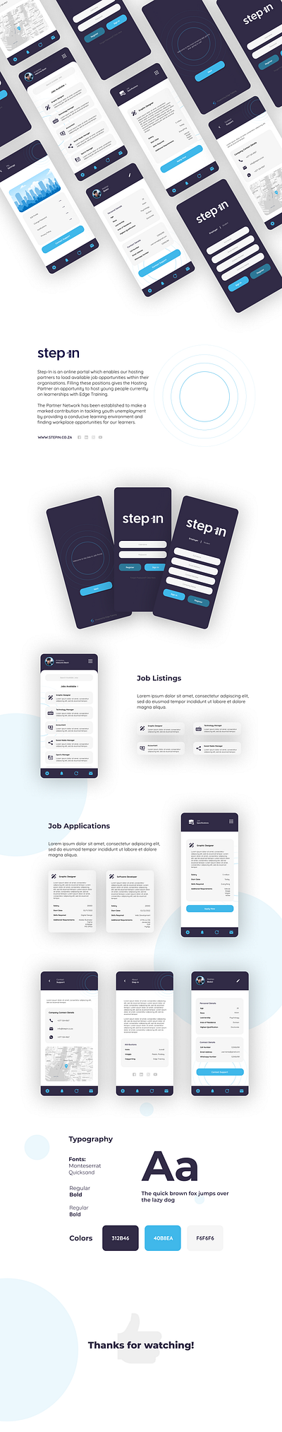 Job Portal UI UX App Design android app design figma ios iphone mobile app design ui ux
