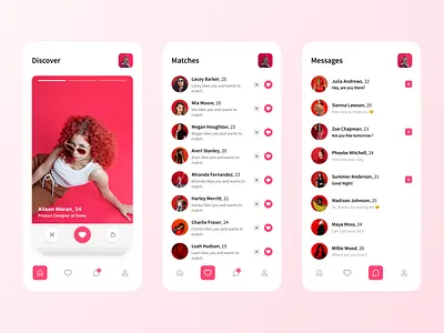 Mobile App: Dates app applicaton date date app dateapp dating dating app datingapp design love mobile ui uiux ux