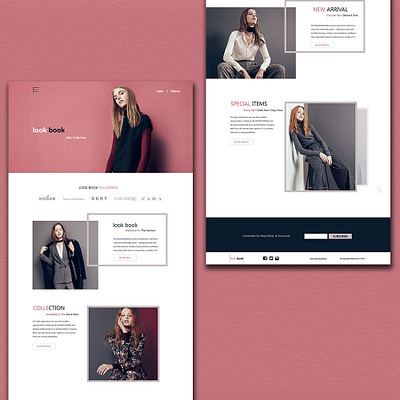 Fashion Look Book design fashion landing page mockup ui uidesign ux web design