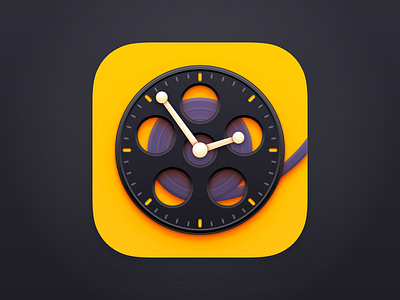 ReelTime App Icon app app icon film reel icon icon design ios app icon